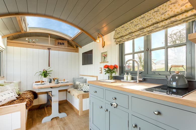 Merino Shepherd's Hut at South Coombe, Devon